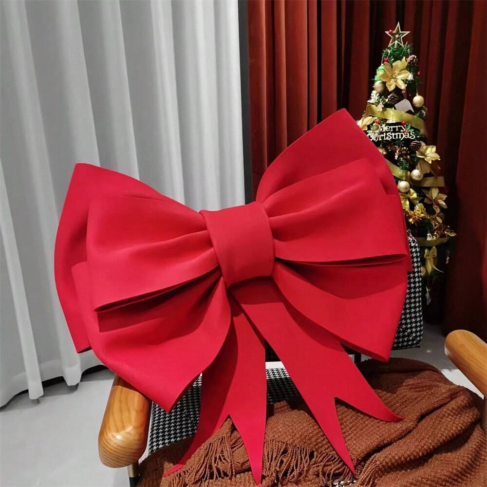 1pc DIY Pink Ribbon with Red Decoration – Elegant Decorative Bow for Store Displays, Wedding Arches, Birthday Parties, Valentine’s Day, Christmas, Graduation, and Home Décor. Perfect for Doors, Walls, and Themed Party Decorations.