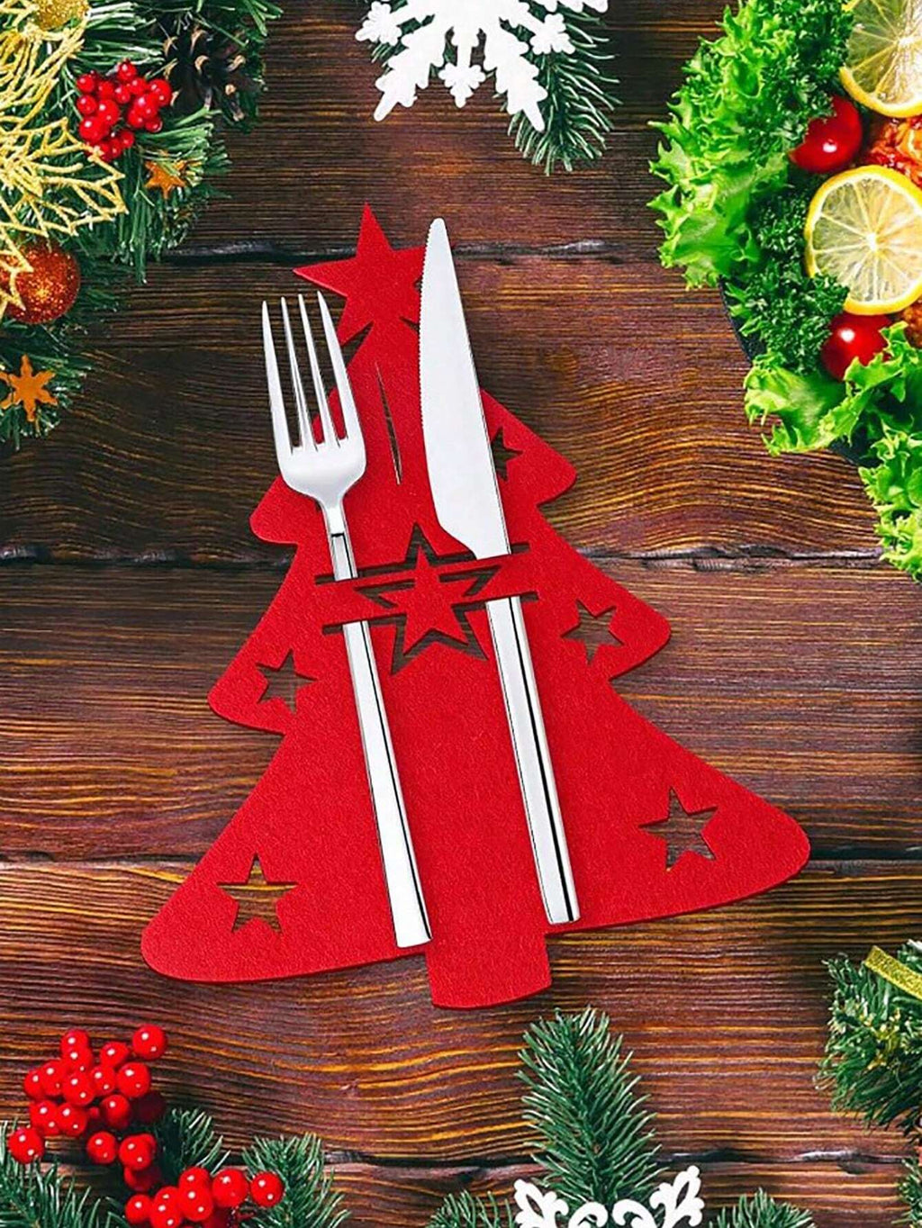 12-Piece Red and Green Christmas Tree Cutlery Holder Set – Felt Fork and Spoon Bags for Holiday Table Décor, Festive Dinner Parties, and Christmas Decorations. Perfect for Family Gatherings, Holiday Meals, and Seasonal Gifts.