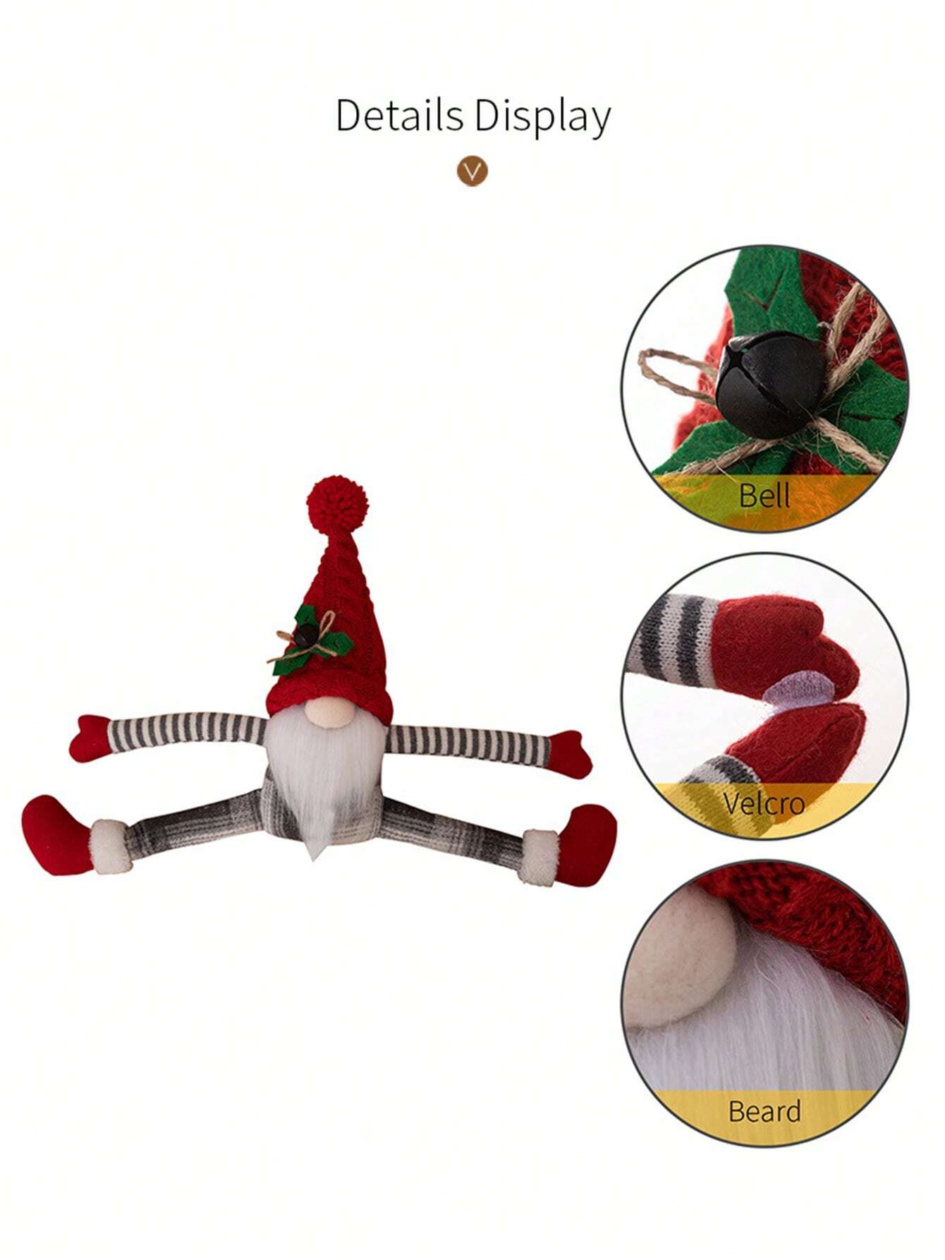 1pc Faceless Christmas Elderly Curtain Buckle – Cute Holiday Curtain Holder for Living Room, Bedroom, and Home Décor. Perfect for Christmas Window Decorations, Winter Festivals, Office, and Party-Themed Decorations.