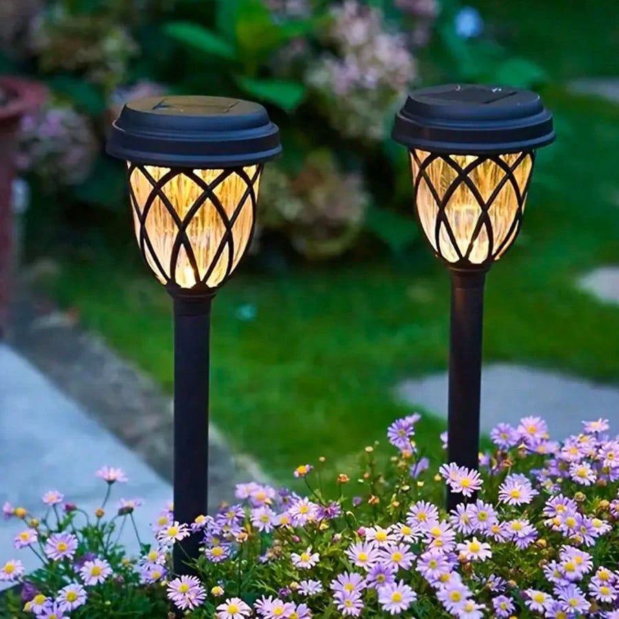 6-Pack Solar Powered LED Garden Stake Lights – Waterproof IP44 Outdoor Landscape Lamps with Lattice Design, Easy Installation for Yard, Patio, and Pathway Lighting. Perfect for Christmas, Halloween, New Year, and Valentine’s Day Decorations.