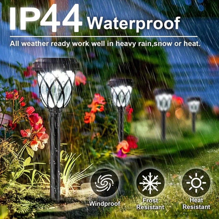 6-Pack Solar Powered LED Garden Stake Lights – Waterproof IP44 Outdoor Landscape Lamps with Lattice Design, Easy Installation for Yard, Patio, and Pathway Lighting. Perfect for Christmas, Halloween, New Year, and Valentine’s Day Decorations.