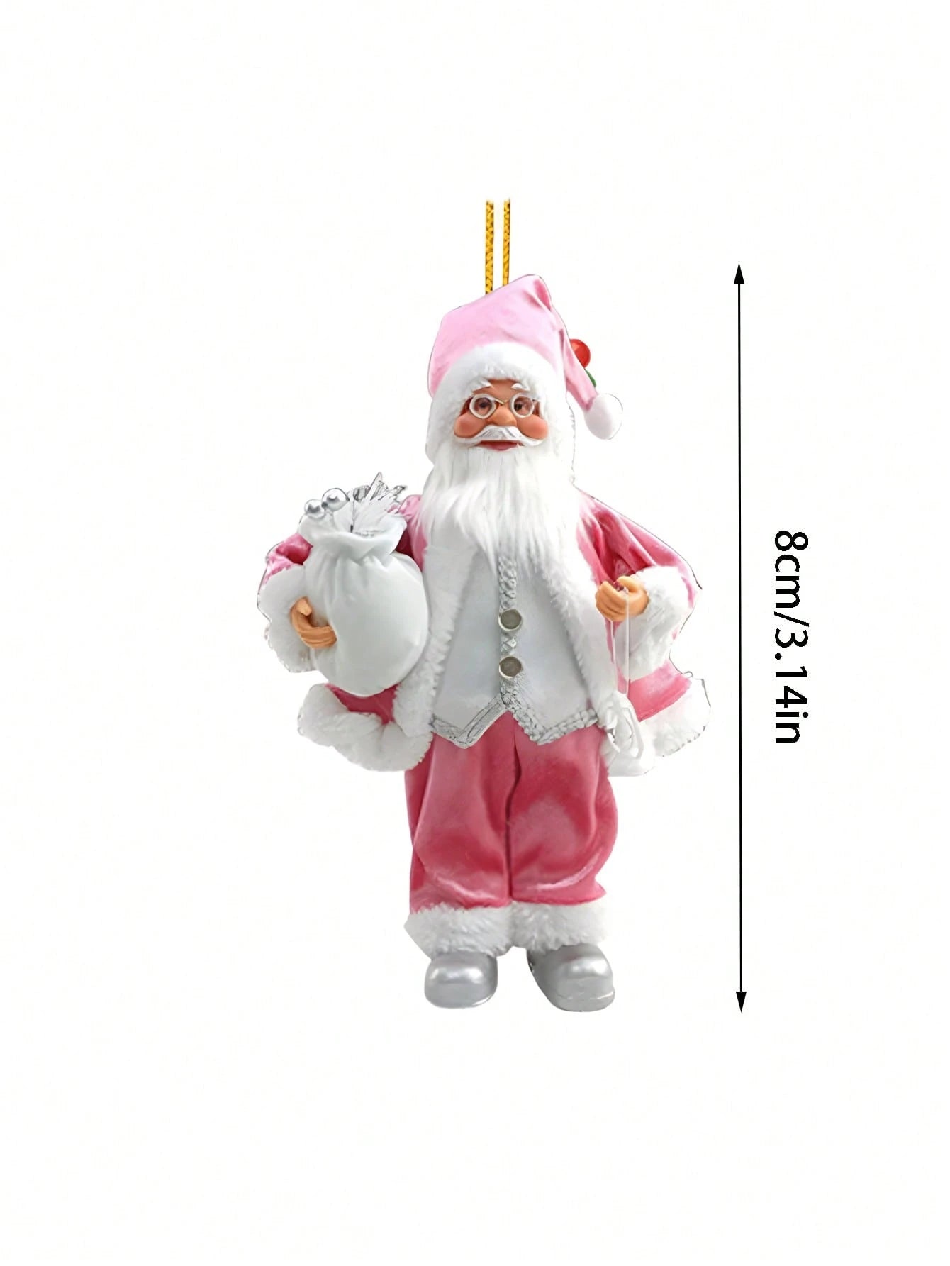 1pc Standing Santa Claus Statue – Handmade Christmas Figurine with Gift Bag, Elegant Holiday Ornament for Home, Office, and Party Decorations. Perfect Christmas Gift, Festive Centerpiece, and Merry Christmas Decorative Figurine