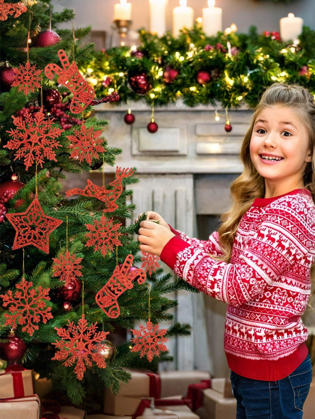 20-Piece Silver Glitter Christmas Tree Hanging Decorations – Snowflake, Reindeer, and Snowman Ornaments for Holiday Trees, Winter Wonderland Parties, New Year Celebrations, and Festive Home Decor.