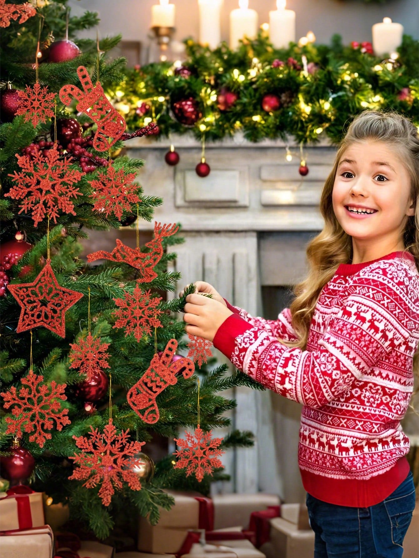 20-Piece Silver Glitter Christmas Tree Hanging Decorations – Snowflake, Reindeer, and Snowman Ornaments for Holiday Trees, Winter Wonderland Parties, New Year Celebrations, and Festive Home Decor.