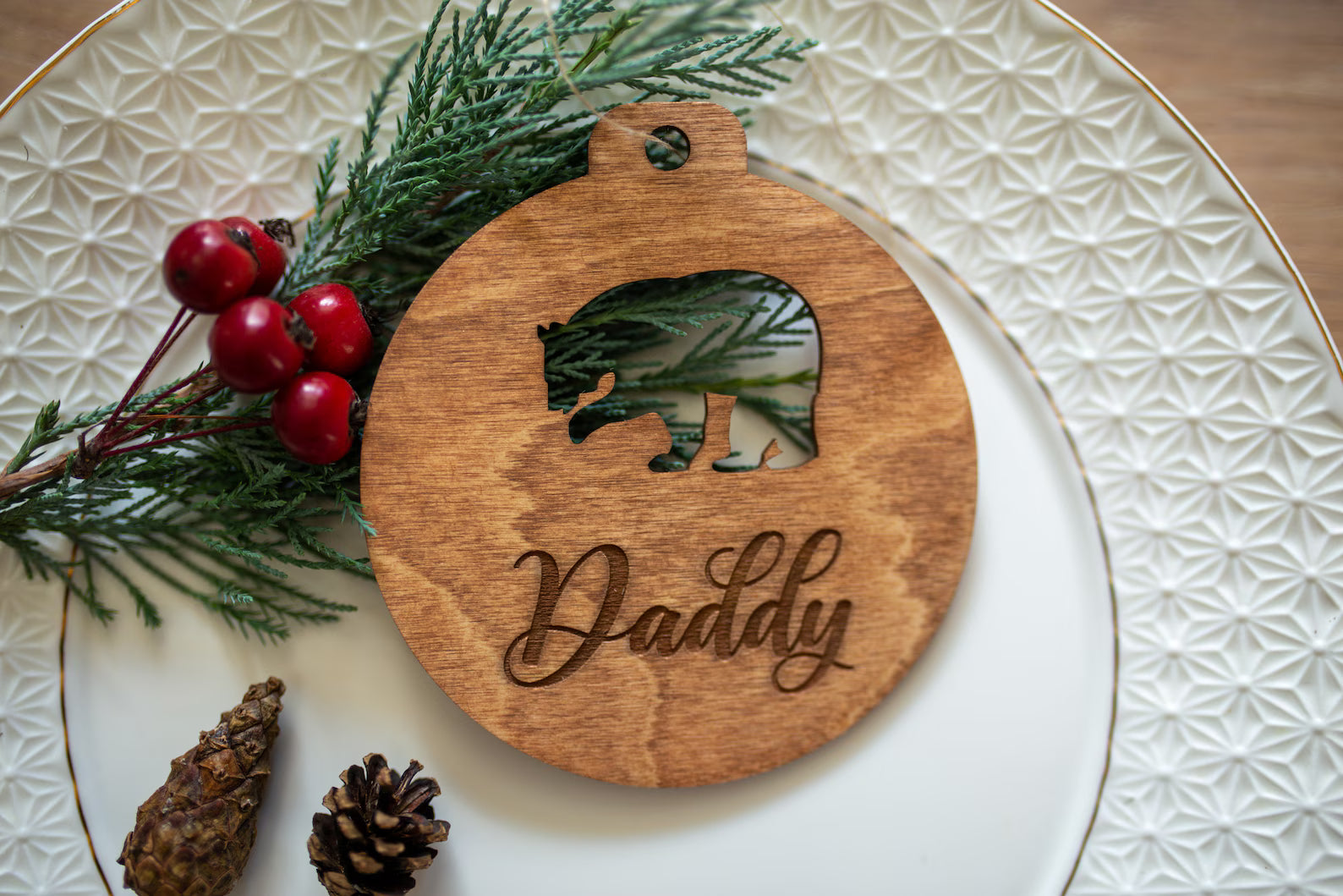 Personalized Wooden Christmas Ornament – beautifully handcrafted and custom-engraved with names or messages! Perfect for families, friends, and coworkers, these elegant wooden ornaments.
